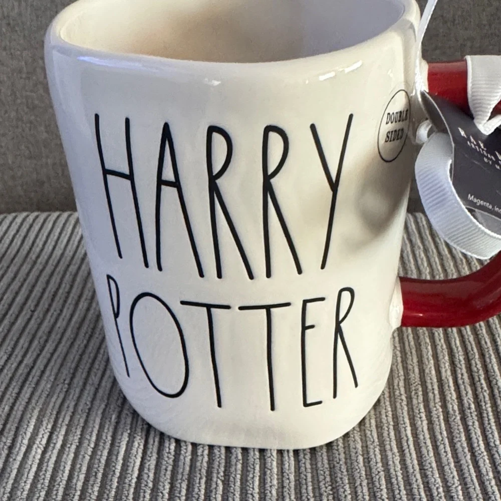 Rae Dunn White Harry Potter Mug with Red Handle - Picture 2 of 4
